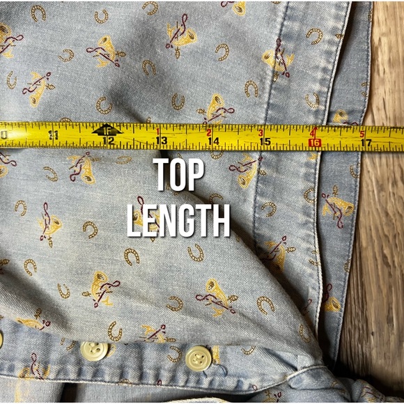 vintage Passports : denim equestrian patterned skirt set - Picture 13 of 14